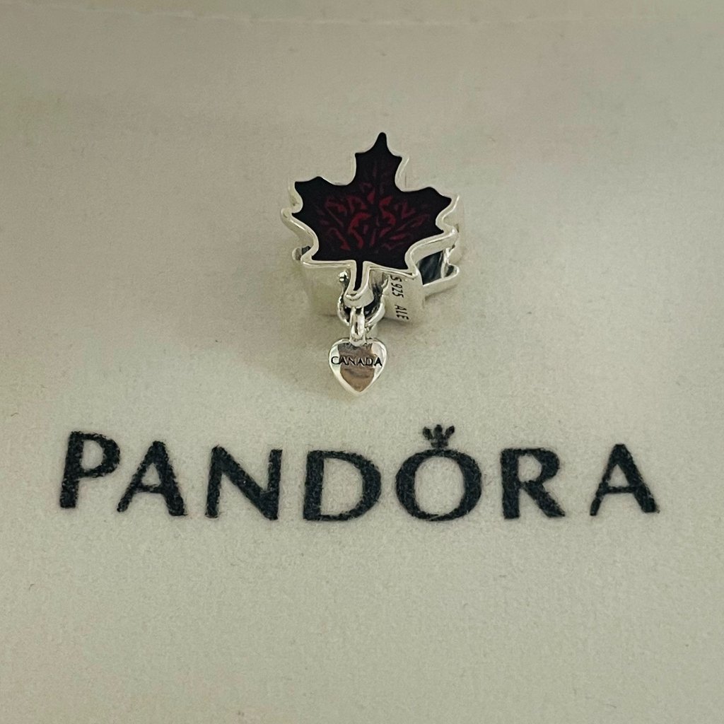 Pandora Canada Red Maple Leaf Charm Christmas Mother's Day Charm Christmas Gift